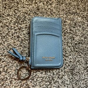 Kate Spade Blue Knott Zip Cardholder